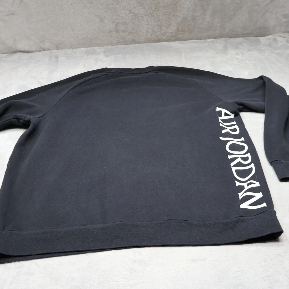 Nike Air Jordan Sweatshirt Men XXL Black Jumpman Graphic Crew Neck Pullover READ